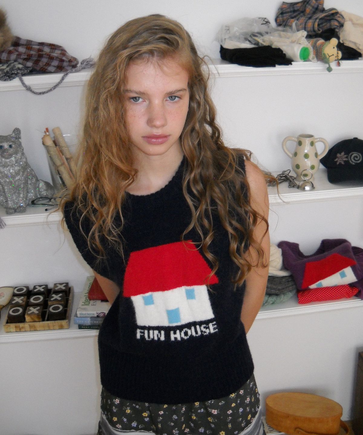 펀프롬펀(FUNFROMFUN) Fun House Knit Vest, Navy