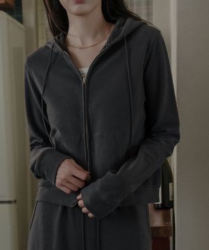 테리 투웨이 후드집업