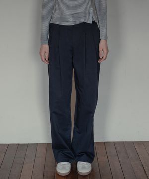 hch 클래식 핀턱 팬츠_네이비