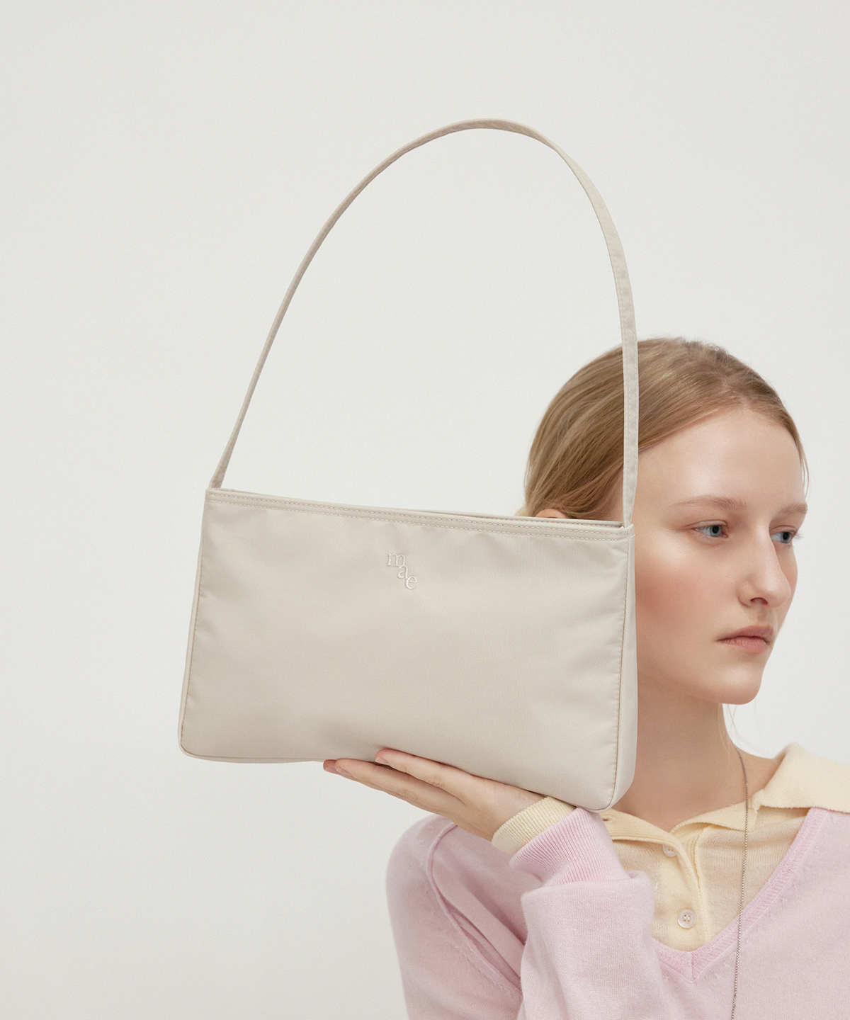 무쿠앤에보니(MUCU AND EBONY) Comfy Flat Bag _ Warm Grey