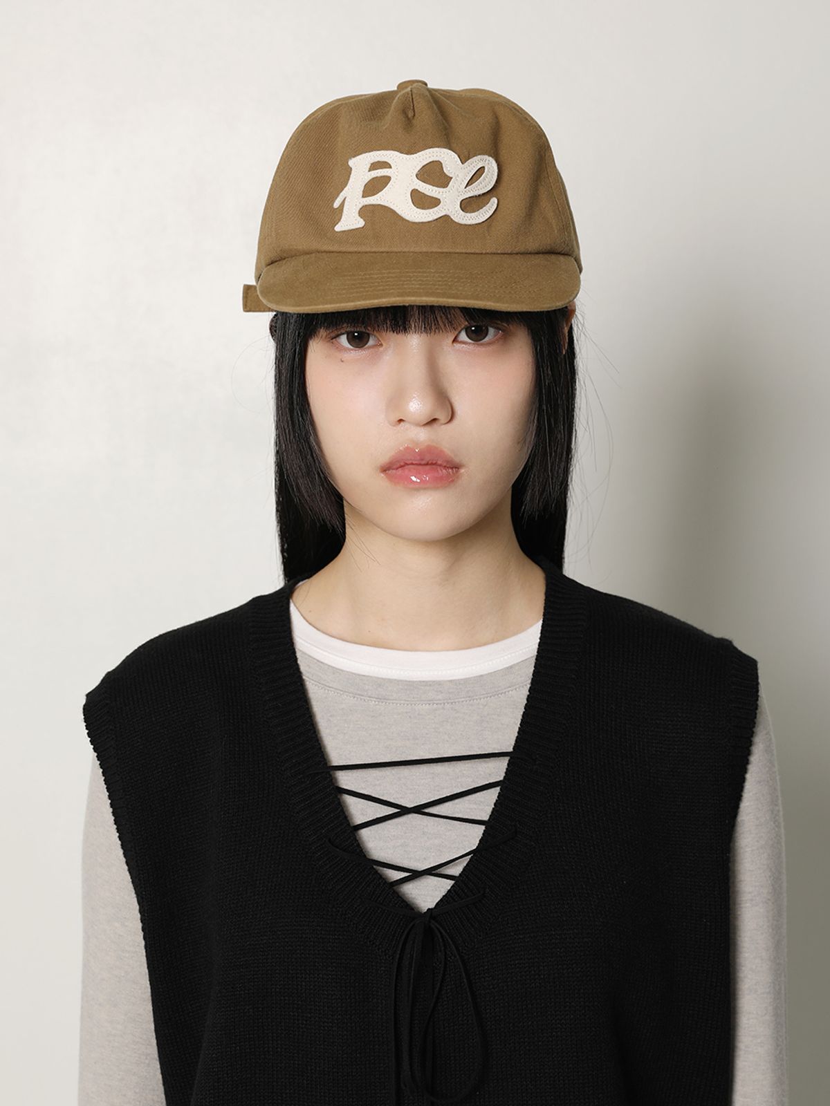 피스메이커(PIECE MAKER) PCE WAVE APPLIQUE 5-PANEL CAP (BEIGE)