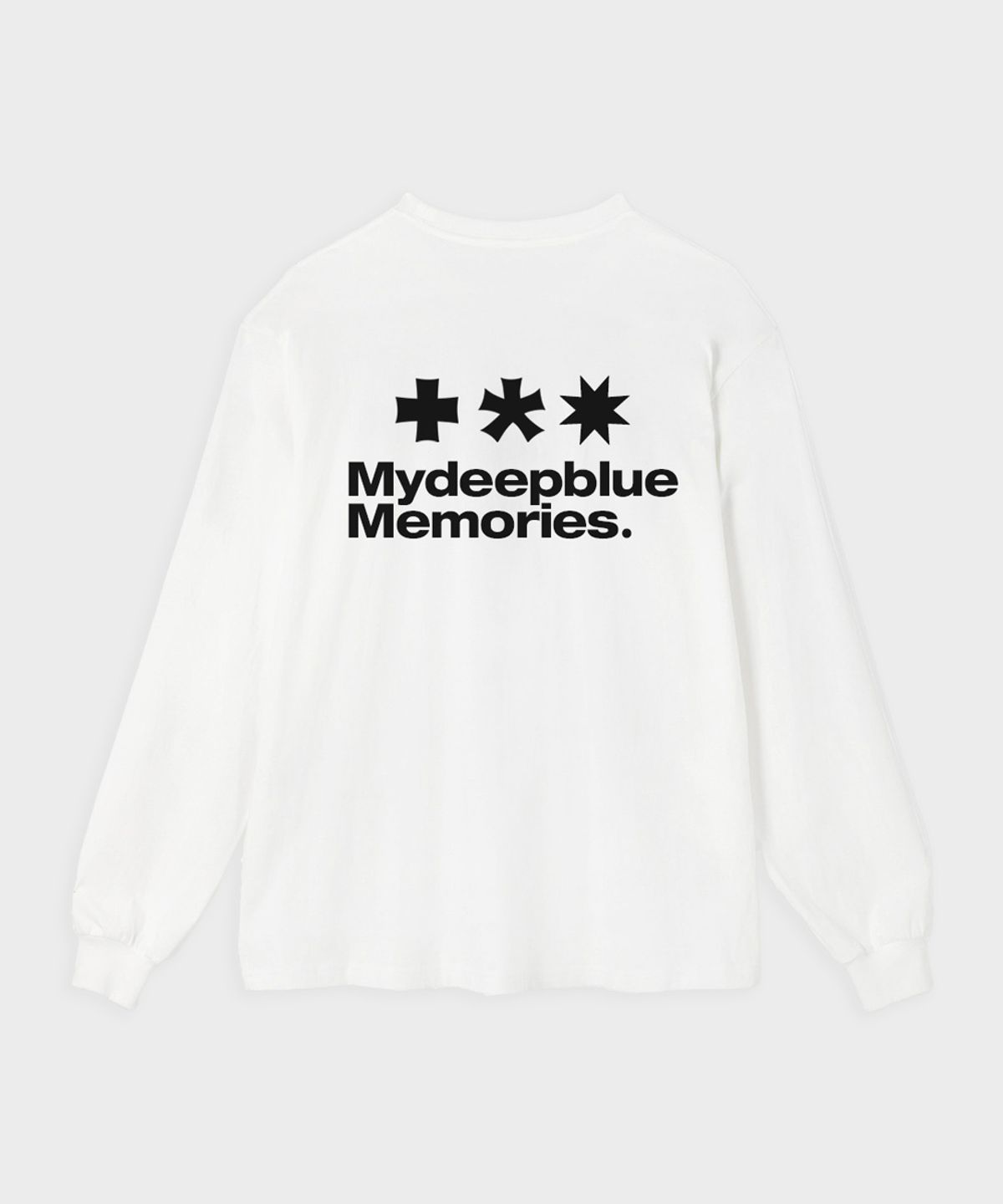 마이딥블루메모리즈(MY DEEP BLUE MEMORIES) MM SYMBOL LOGO LONG SLEEVE T(WHITE)