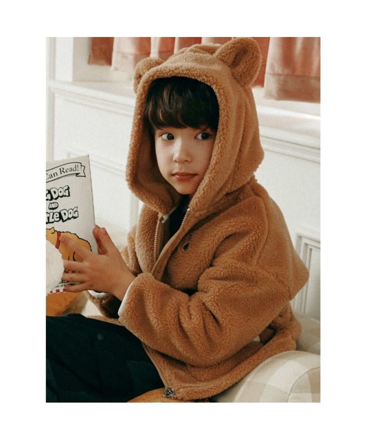 빈폴 키즈(BEANPOLE KIDS) 귀달이 보아 점퍼  브라운 (BI5X39U03D)