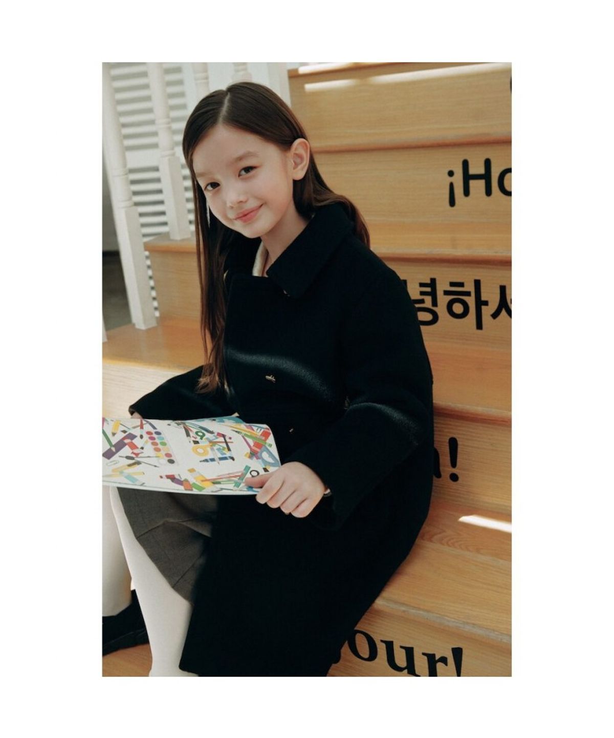 빈폴 키즈(BEANPOLE KIDS) 여아 울 클래식 코트  블랙 (BI5X3TG015)