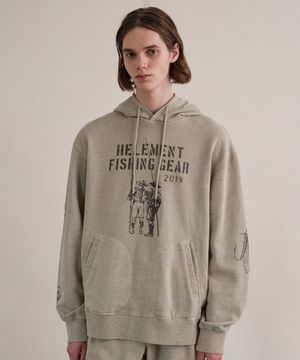 로렌 그래픽 자수 후드티 (BEIGE)