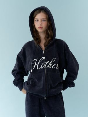 헤더 보아 후디 집업 (네이비)