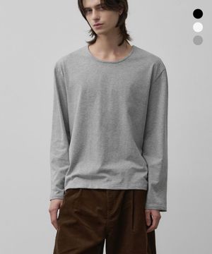 플루이드 U넥 크롭 롱 슬리브 티셔츠 [3COLOR]