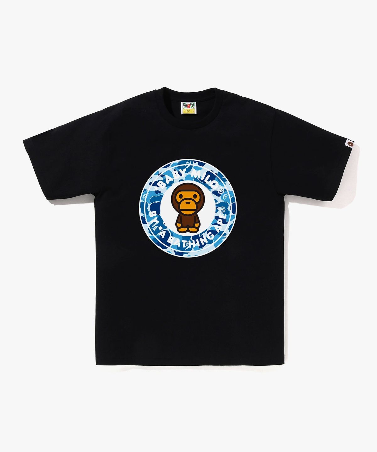베이프(BAPE) ABC 카모 마일로 비지 웍스 티셔츠(M) BLACK/BLUE