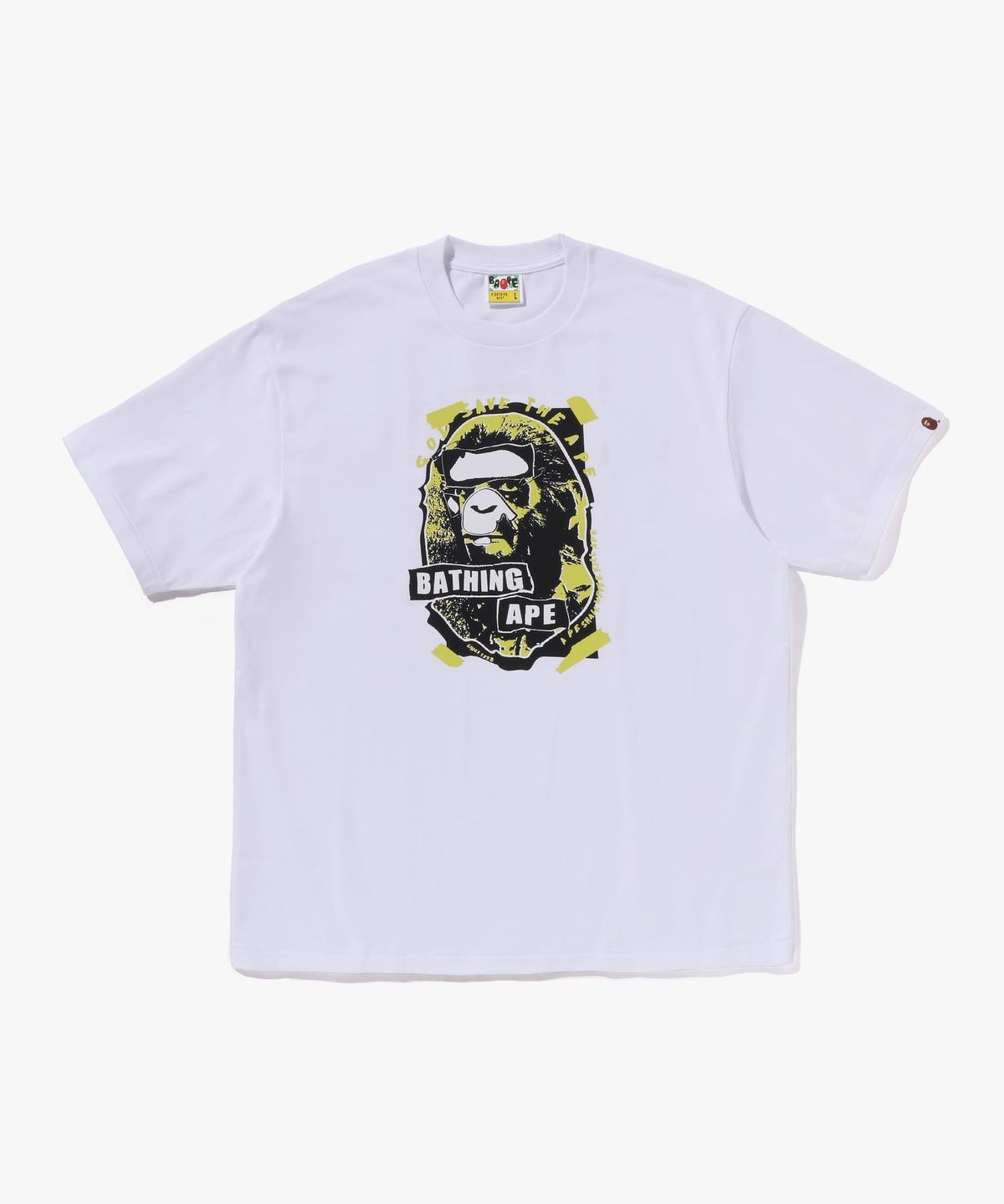 베이프(BAPE) 그래피티 에이프 헤드 릴렉스드 핏 티셔츠(M) WHITE