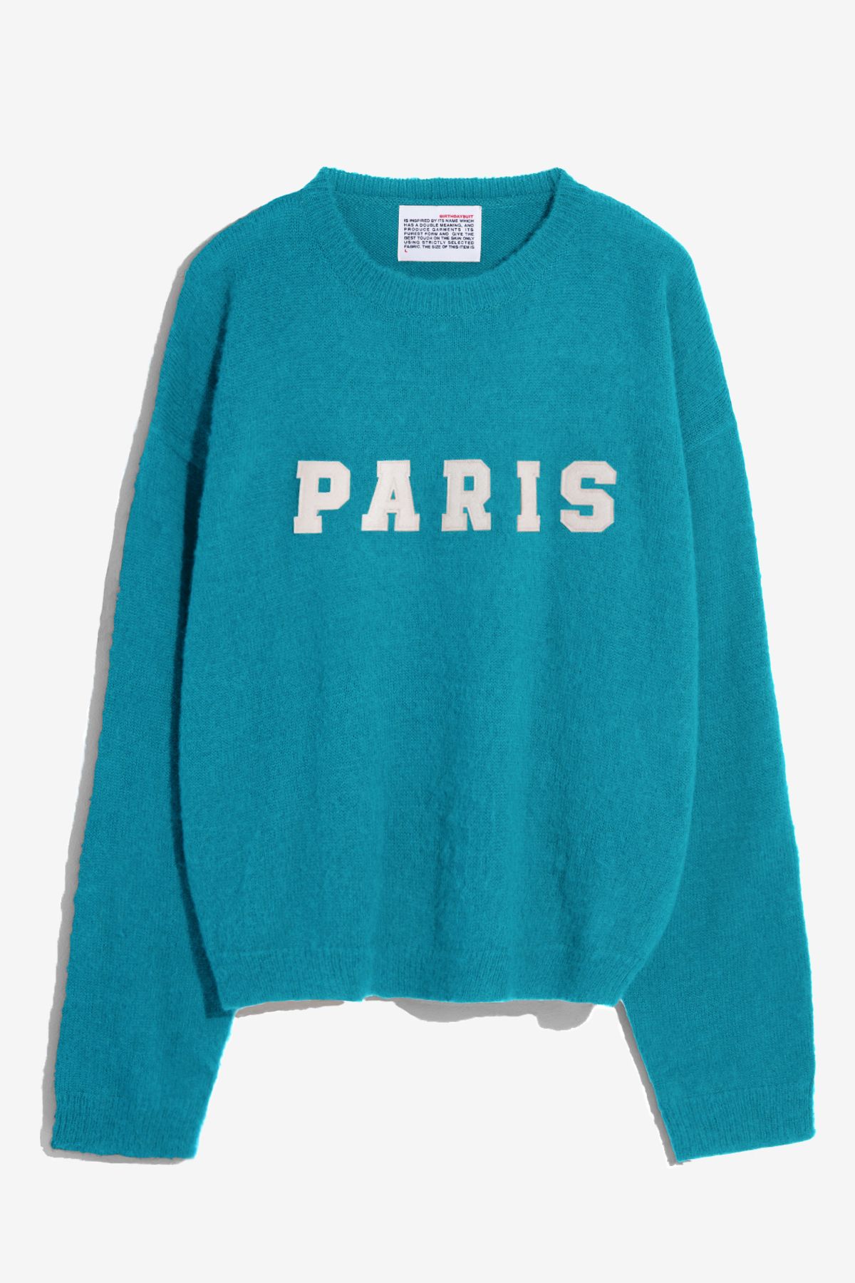 벌스데이수트(BIRTHDAYSUIT) PARIS BRUSHED WOOL PULLOVER KNIT (TURQUISE)