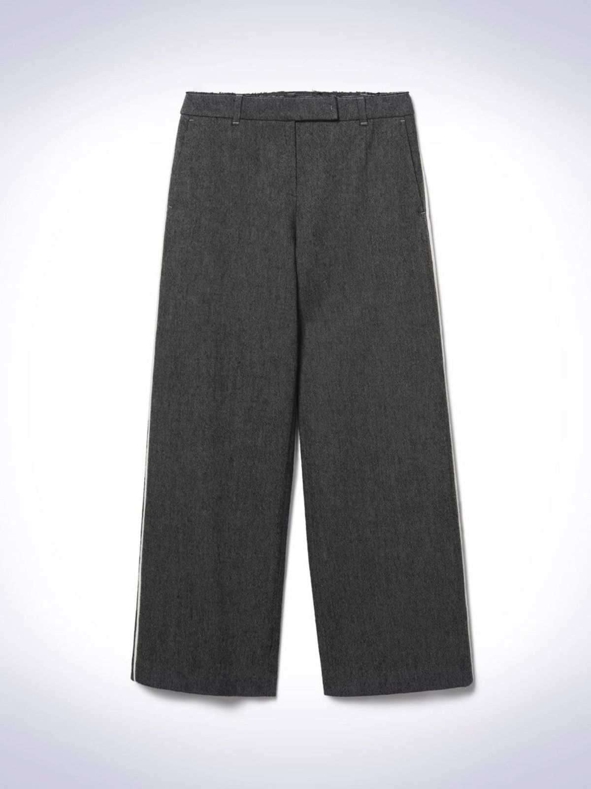 하우스공칠이씨(HAUS072C) COTTON WOOL WIDE PANTS DARK GREY