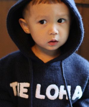 [KIDS]더로하 니트 후드 네이비