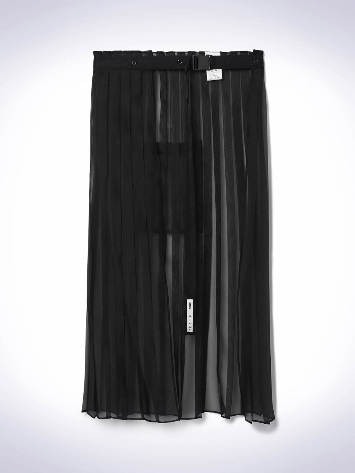 하우스공칠이씨(HAUS072C) PLEAT BELT SKIRT BLACK