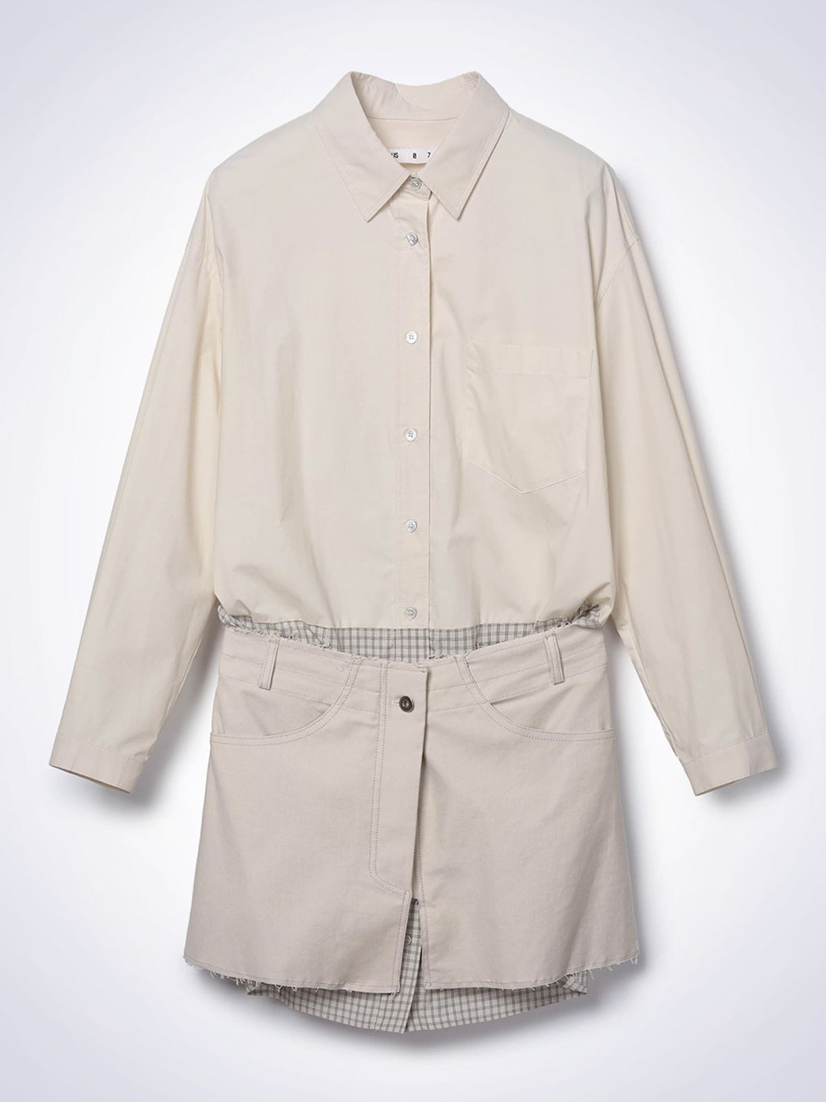하우스공칠이씨(HAUS072C) PICOT LAYERED ONE-PIECE LIGHT BEIGE