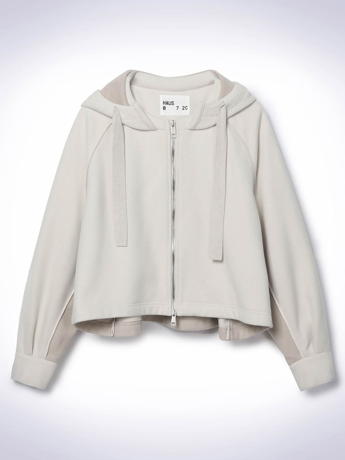 하우스공칠이씨(HAUS072C) TWO-TONE CROP JACKET LIGHT BEIGE