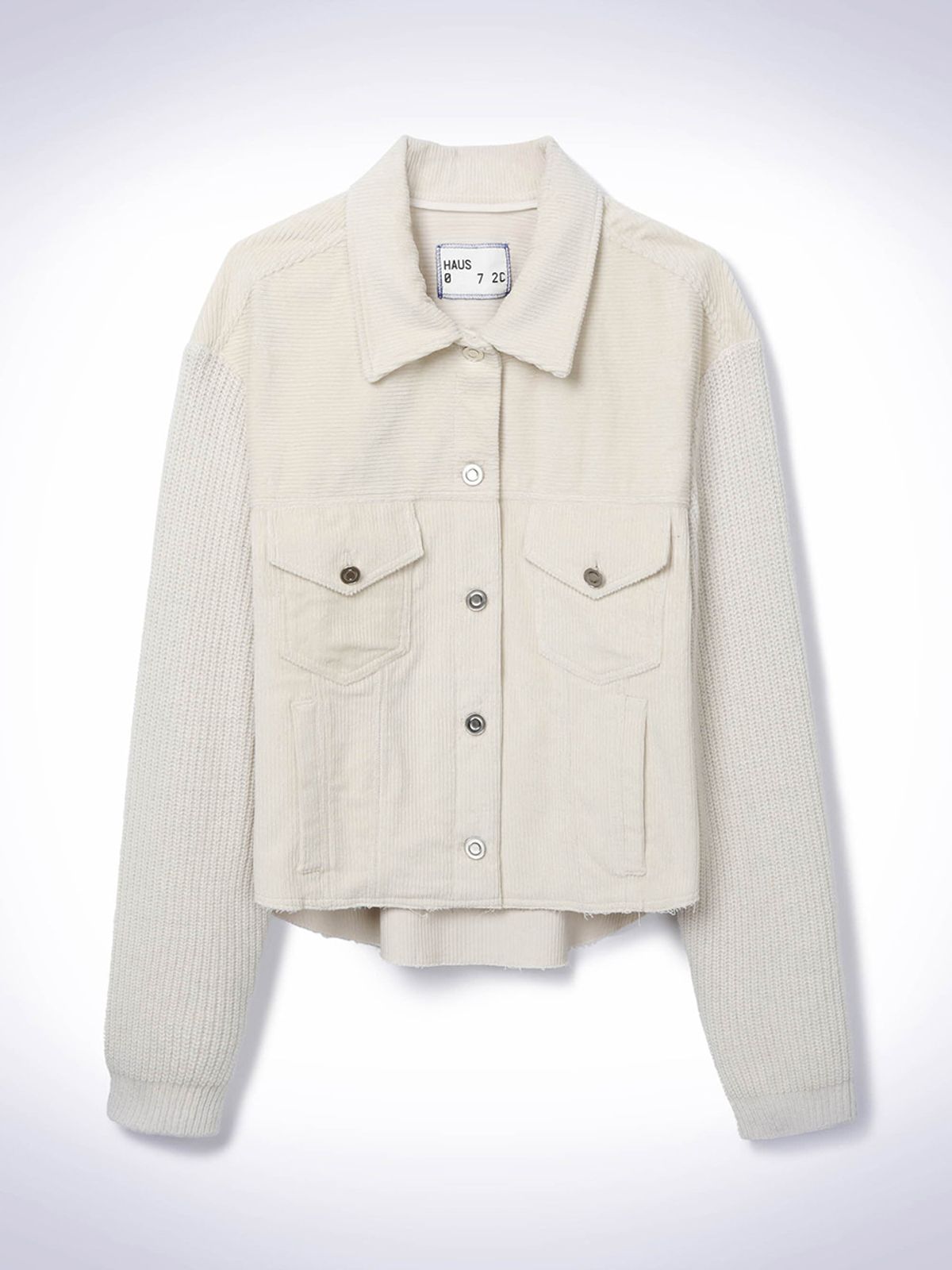 하우스공칠이씨(HAUS072C) NOI CORDUROY KNIT JACKET IVORY