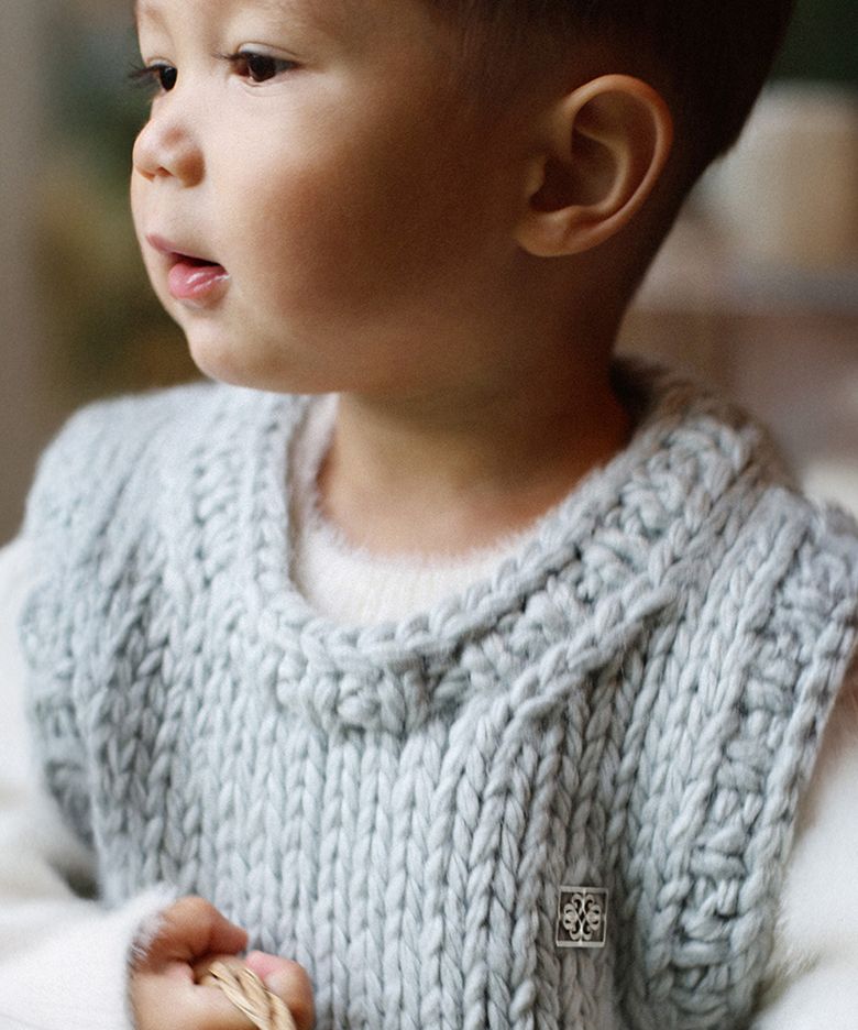 [KIDS]핸드 메이드 VEST 민트