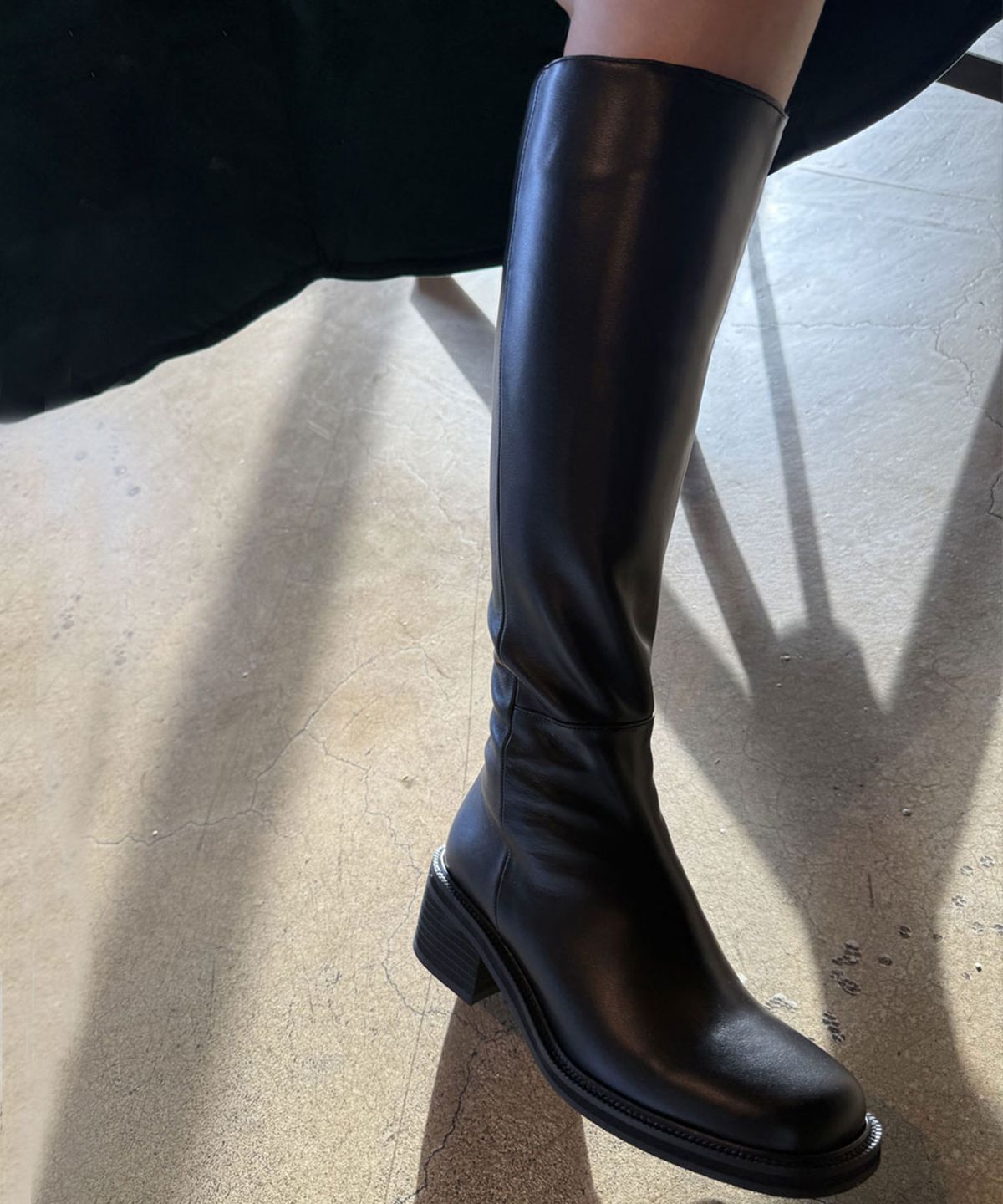 레아(LEAH) 벨라 롱부츠_블랙, 블랙스웨이드