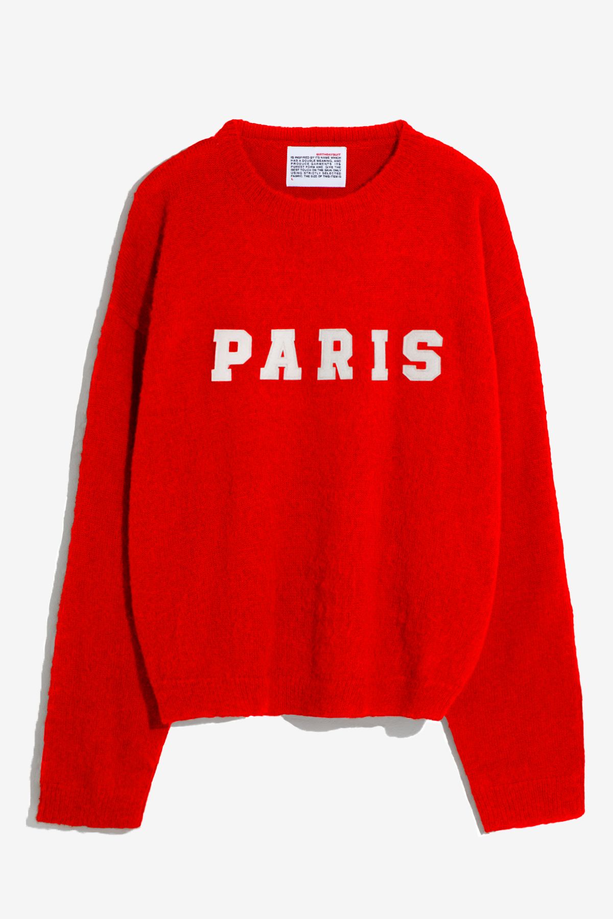 벌스데이수트(BIRTHDAYSUIT) PARIS BRUSHED WOOL PULLOVER KNIT (RED)