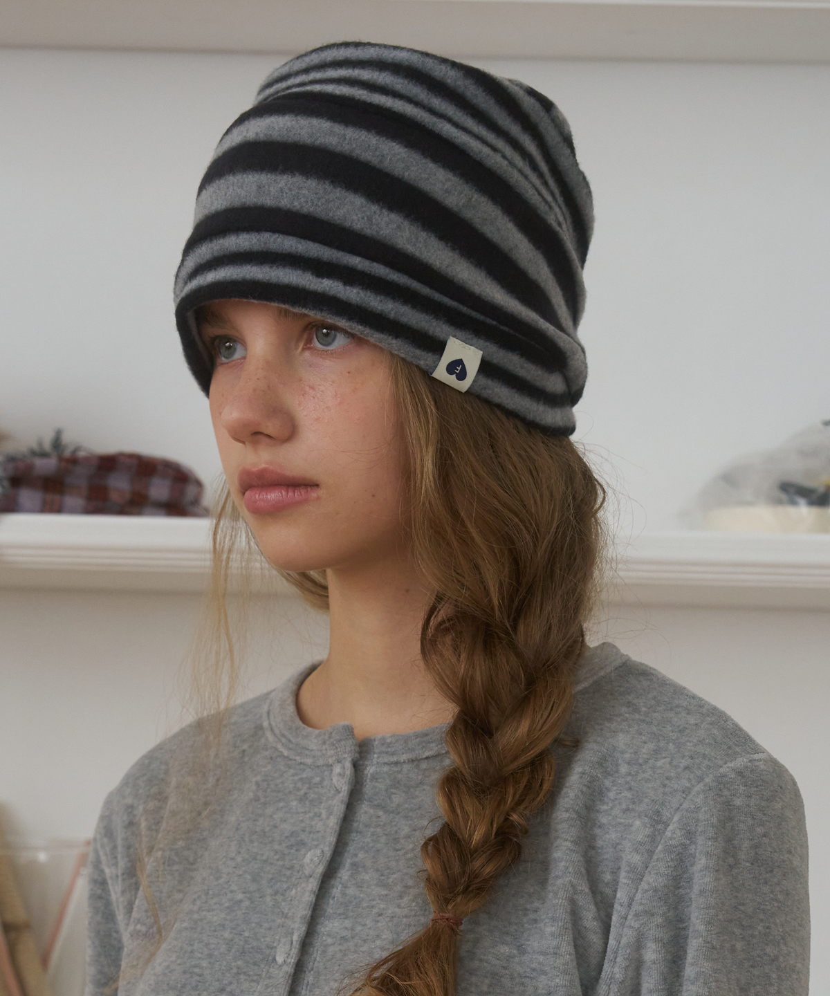펀프롬펀(FUNFROMFUN) Soft Stripe Beanie, Black