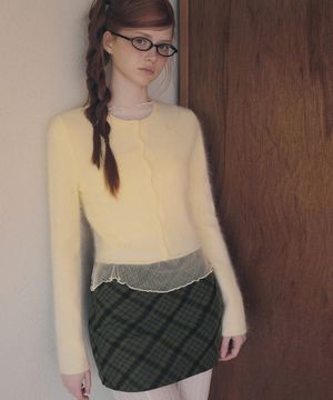 베딧 헤어 라운드 긴팔 가디건