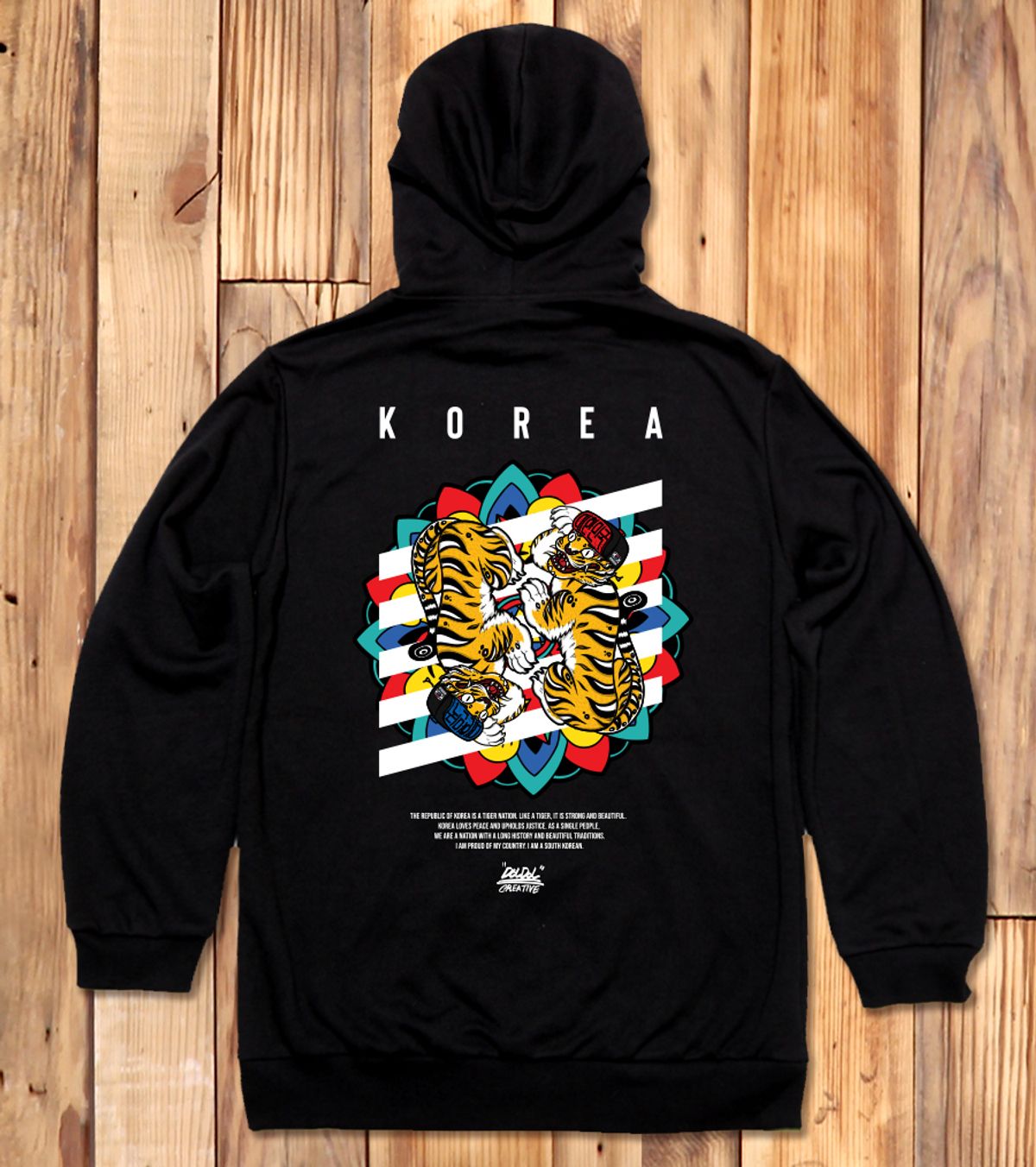 돌돌(DOLDOL) DMK_HOODY_161 그래피티 아티스트 데빌몽키 호랑이 대한민국 후드티 후디