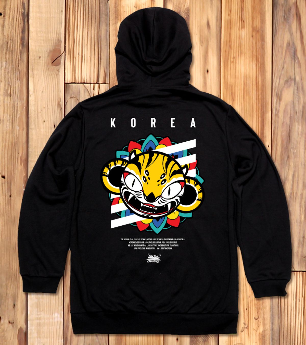 돌돌(DOLDOL) DMK_HOODY_163 그래피티 아티스트 데빌몽키 호랑이 대한민국 후드티 후디