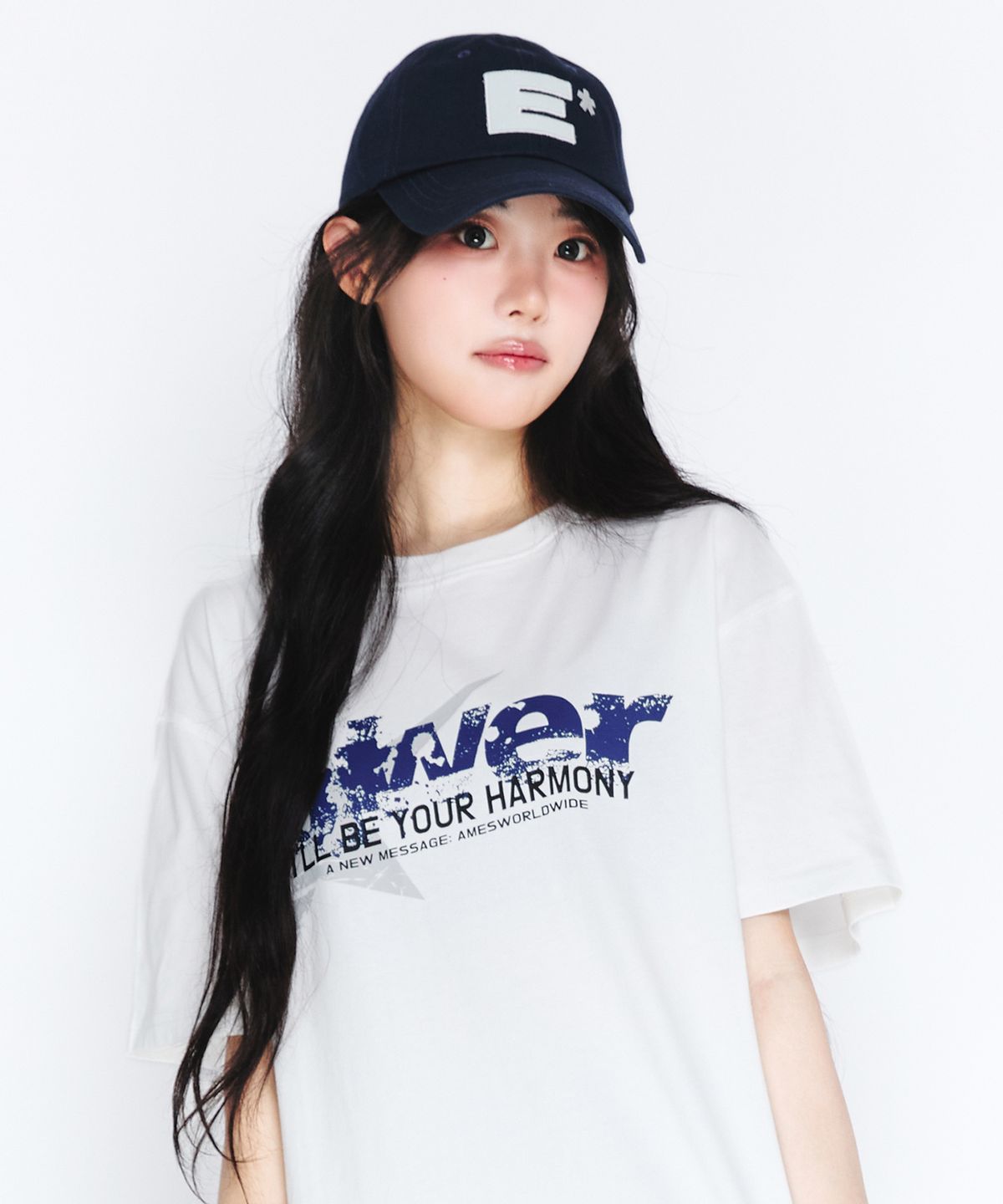 아메스 월드와이드(AMES-WORLDWIDE) QWER VINTAGE STAR TEE WHITE