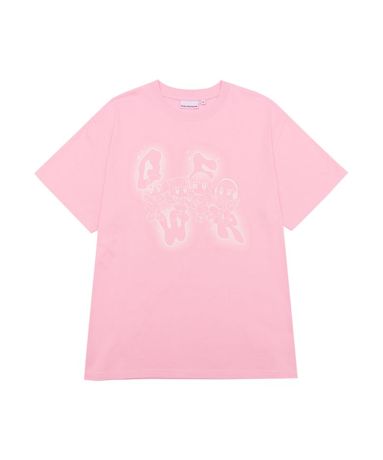 QWER CHARACTER TEE PINK