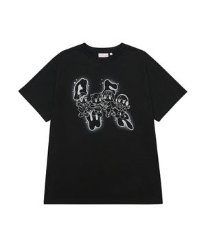 QWER CHARACTER TEE BLACK