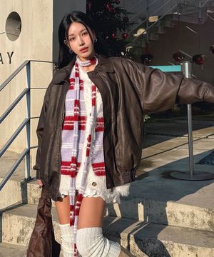 9200-2 빈티지 코팅 레더 자켓 (BROWN)