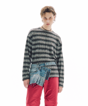 팬텀 니트 긴팔 티셔츠