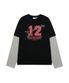 QWER NUMBERING LAYERED LS TEE BLACK