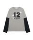 QWER NUMBERING LAYERED LS TEE GREY