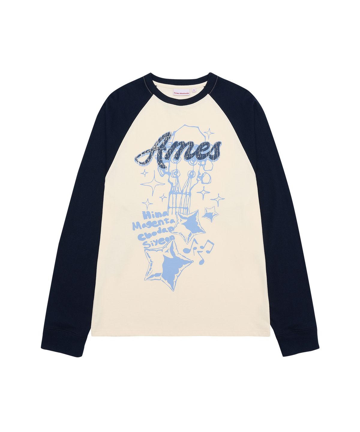 아메스 월드와이드(AMES-WORLDWIDE) QWER GUITAR LS TEE IVORY