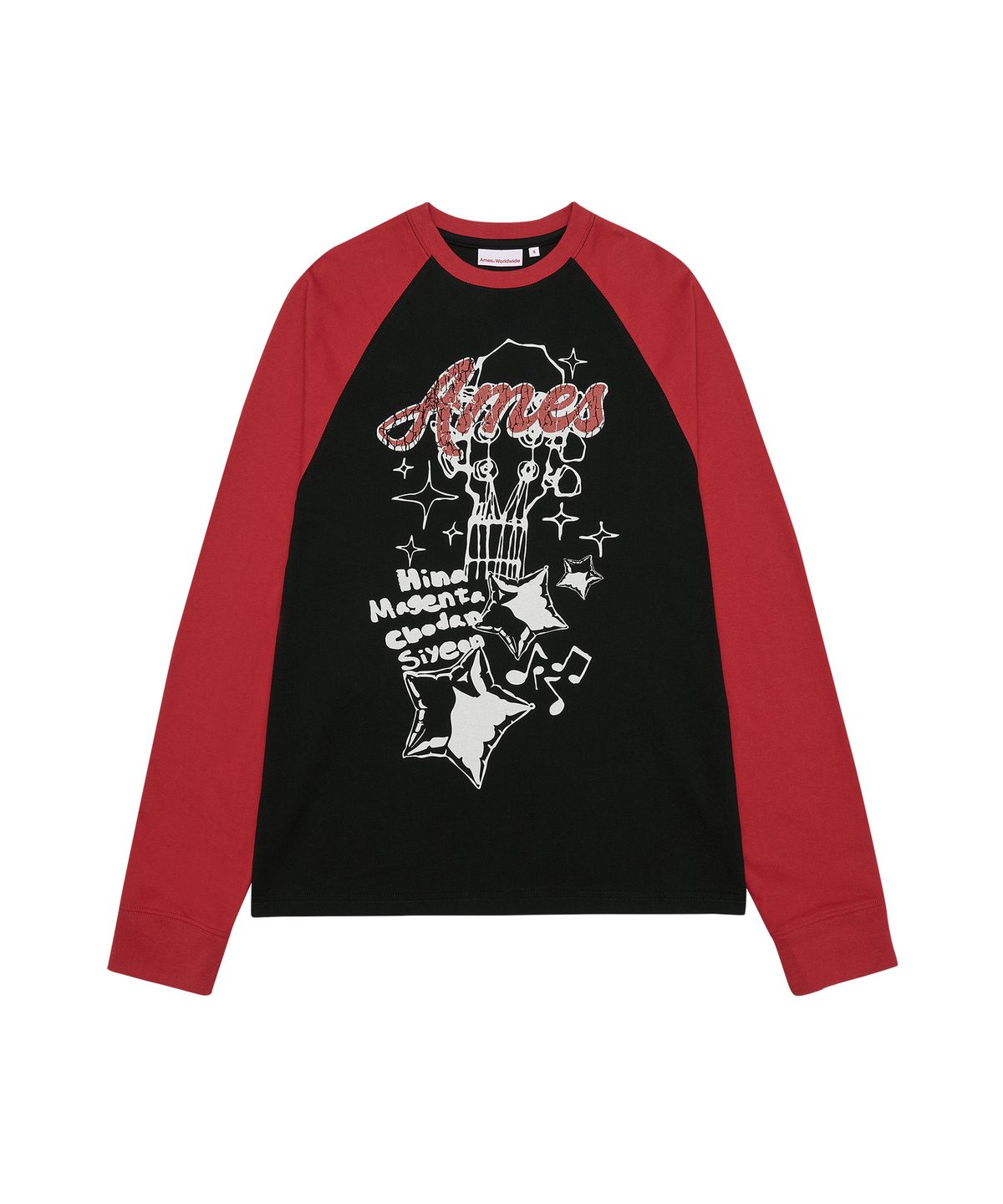 아메스 월드와이드(AMES-WORLDWIDE) QWER GUITAR LS TEE BLACK