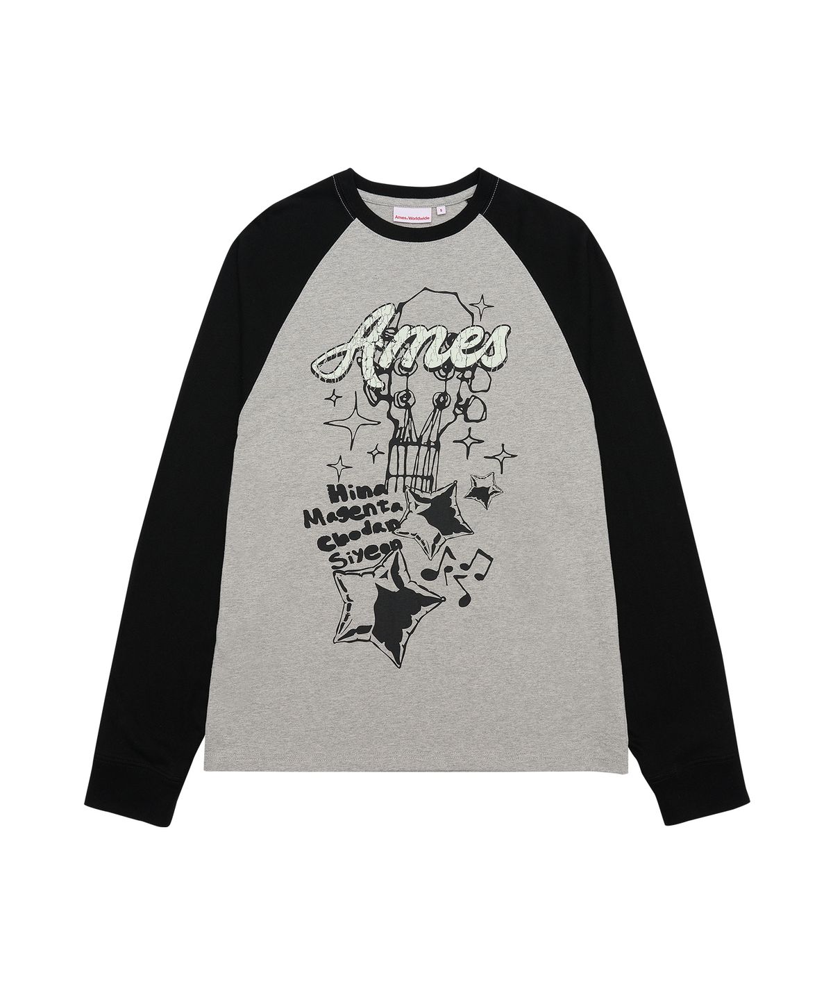 아메스 월드와이드(AMES-WORLDWIDE) QWER GUITAR LS TEE GREY