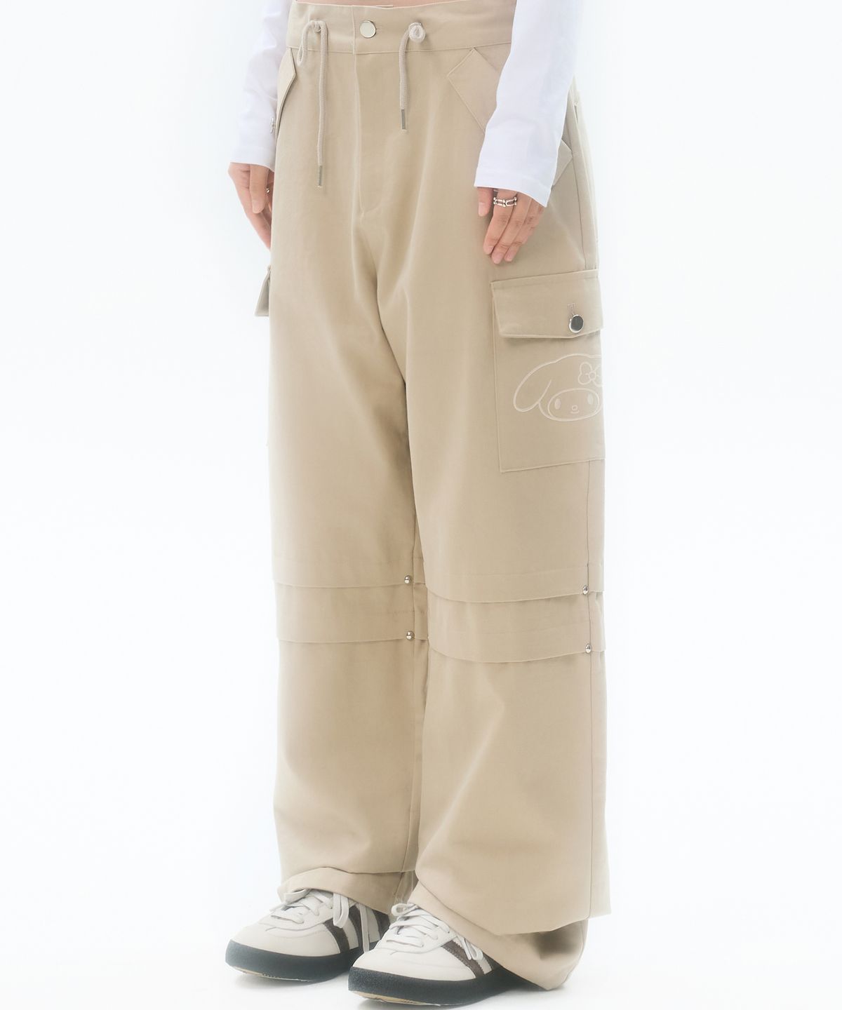 러브이즈트루(LUVISTRUE) [MY MELODY] WIDE COTTON PANTS(BEIGE)