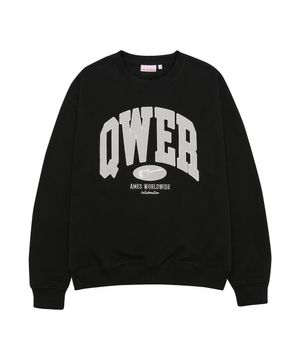 QWER BASIC APPLIQUE SWEATSHIRT BLACK
