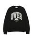 QWER BASIC APPLIQUE SWEATSHIRT BLACK