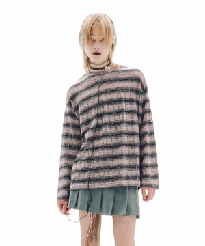 팬텀 니트 긴팔 티셔츠