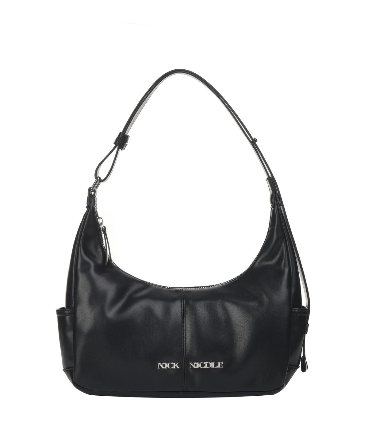 닉앤니콜(NICK&NICOLE) LOGO POCKET HALF SHOULDER BAG_BLACK