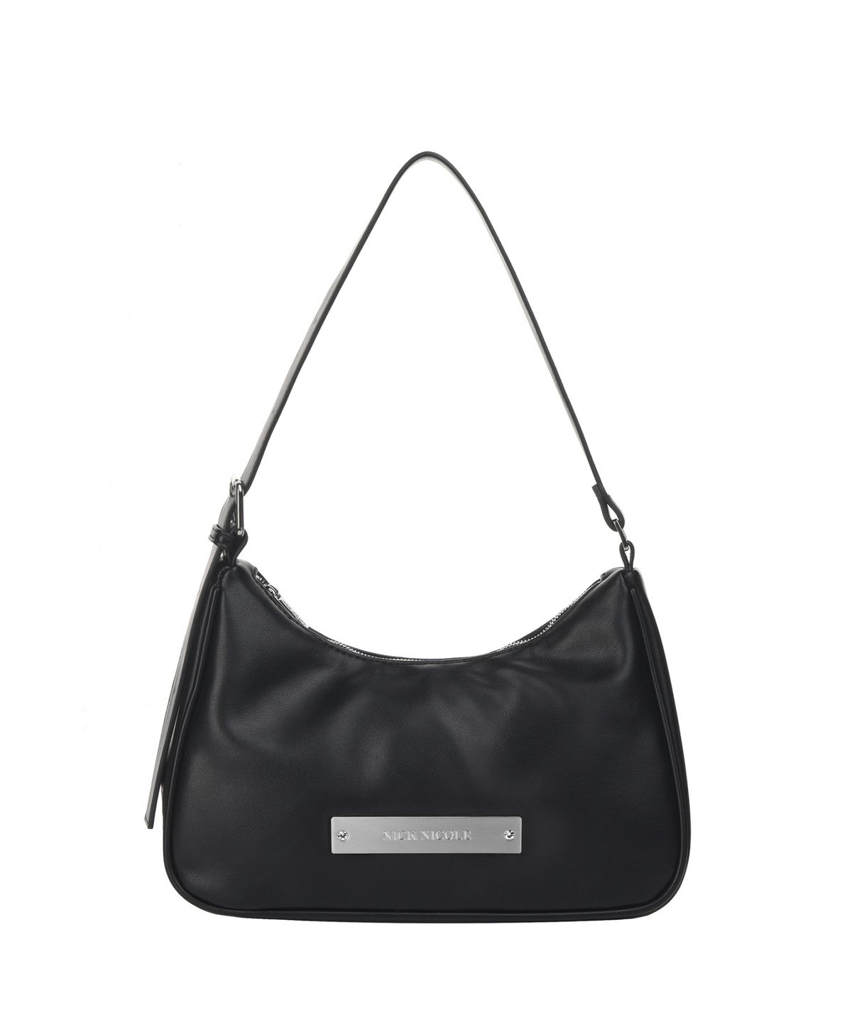 닉앤니콜(NICK&NICOLE) CRYSTAL LEATHER AROUND MINI BAG_BLACK