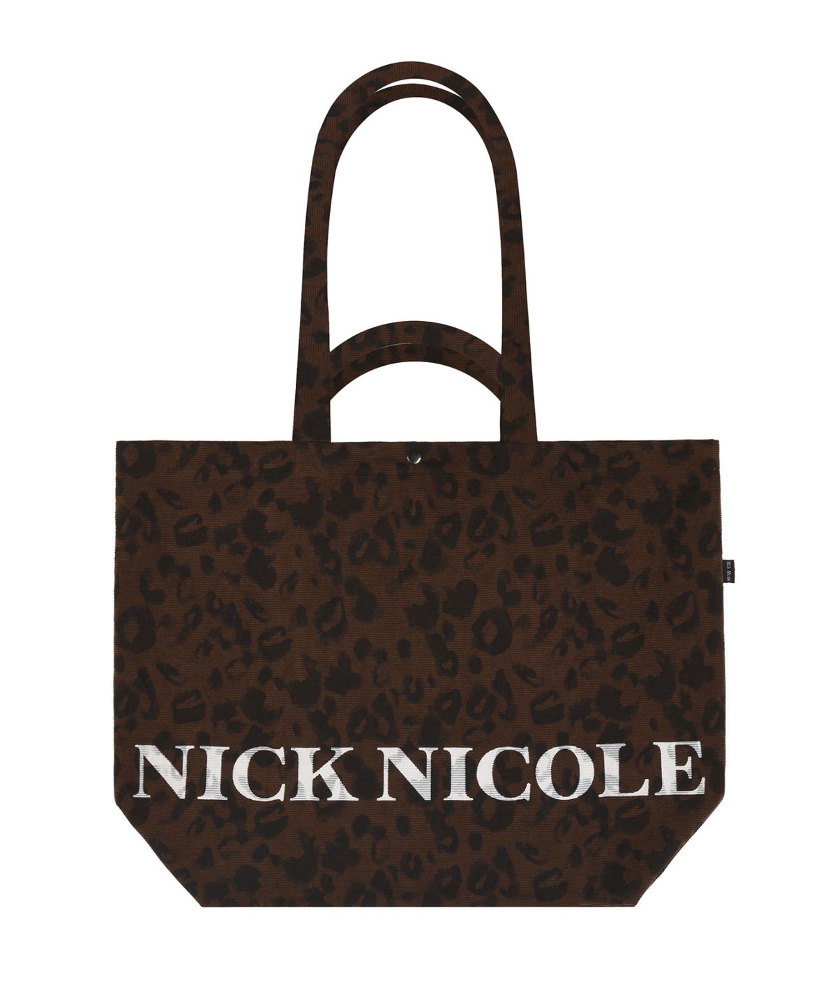닉앤니콜(NICK&NICOLE) LEOPARD TWOWAY CORDUROY ECOBAG_BROWN