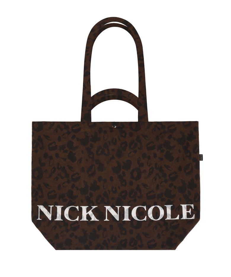 LEOPARD TWOWAY CORDUROY ECOBAG_BROWN