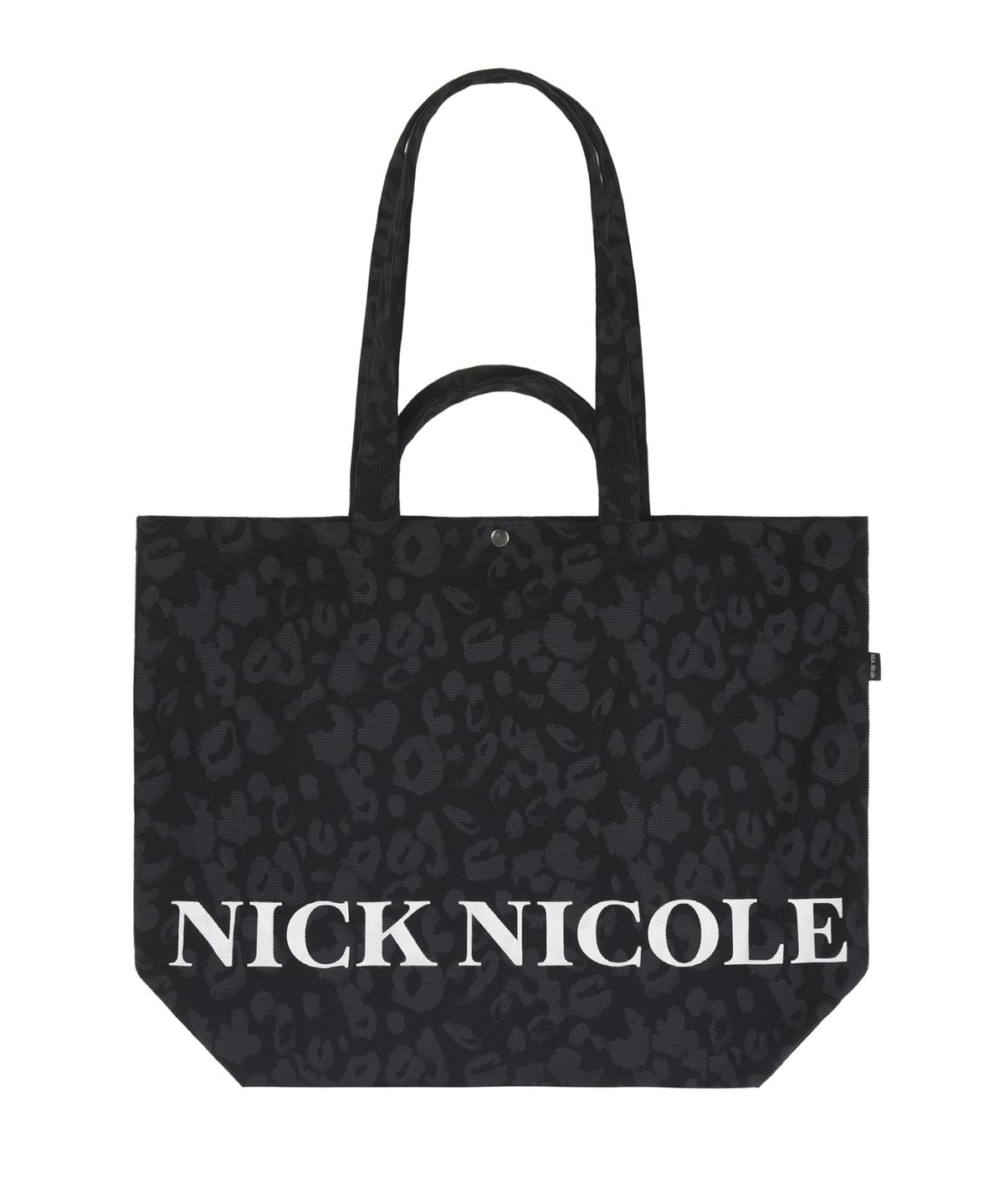 닉앤니콜(NICK&NICOLE) LEOPARD TWOWAY CORDUROY ECOBAG_BLACK