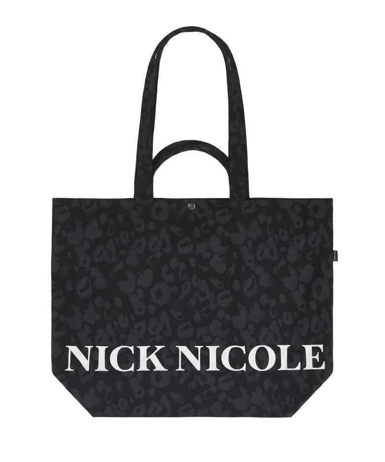 LEOPARD TWOWAY CORDUROY ECOBAG_BLACK