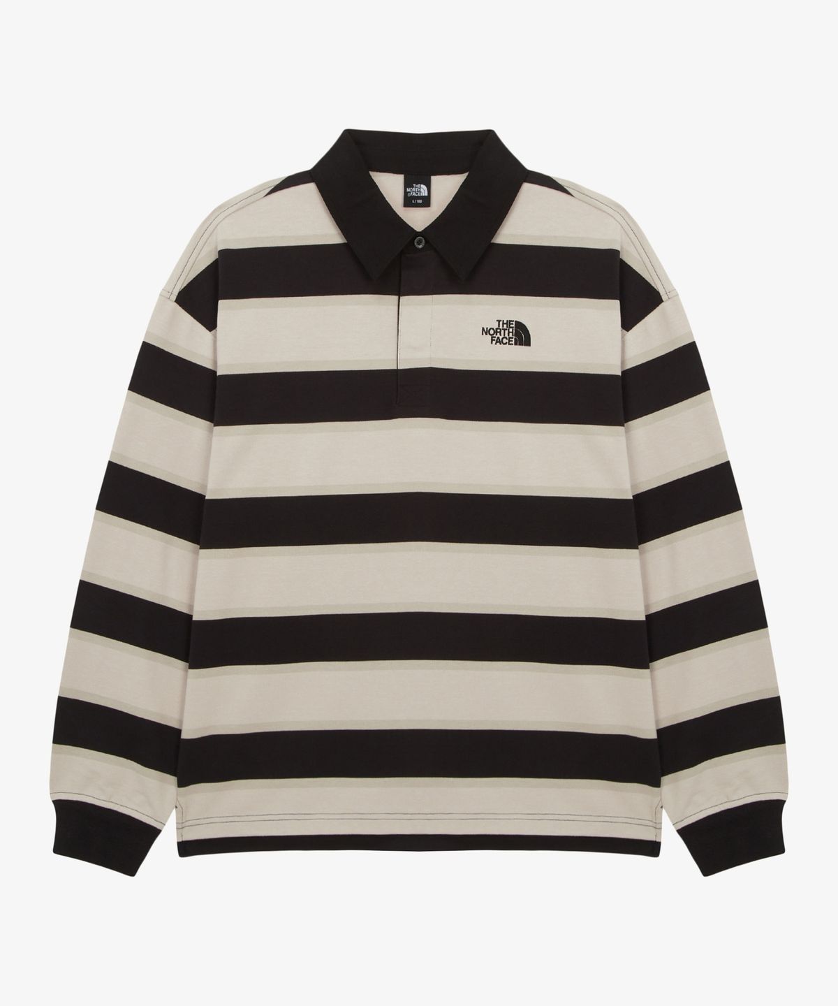 노스페이스(THE NORTH FACE) NT7TR57A 남성 이지온 스트라이프 폴로 티셔츠 BLACK