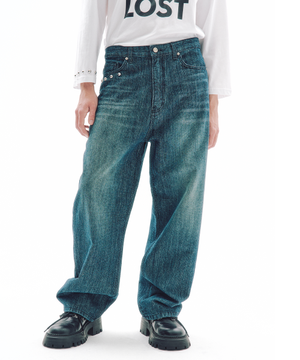 노마드 리벳 데님 팬츠