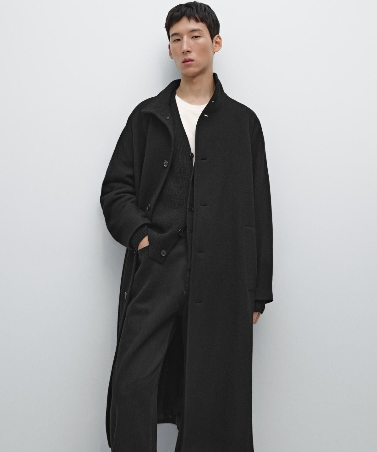 마시모두띠(MASSIMO DUTTI) 울 터틀넥 롱 코트